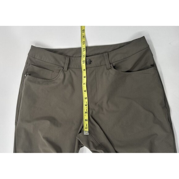 Lululemon Pants Mens 33 ABC 5 Pocket Slim Fit Warpstreme Stretch Green LM5ADFS - Picture 5 of 9